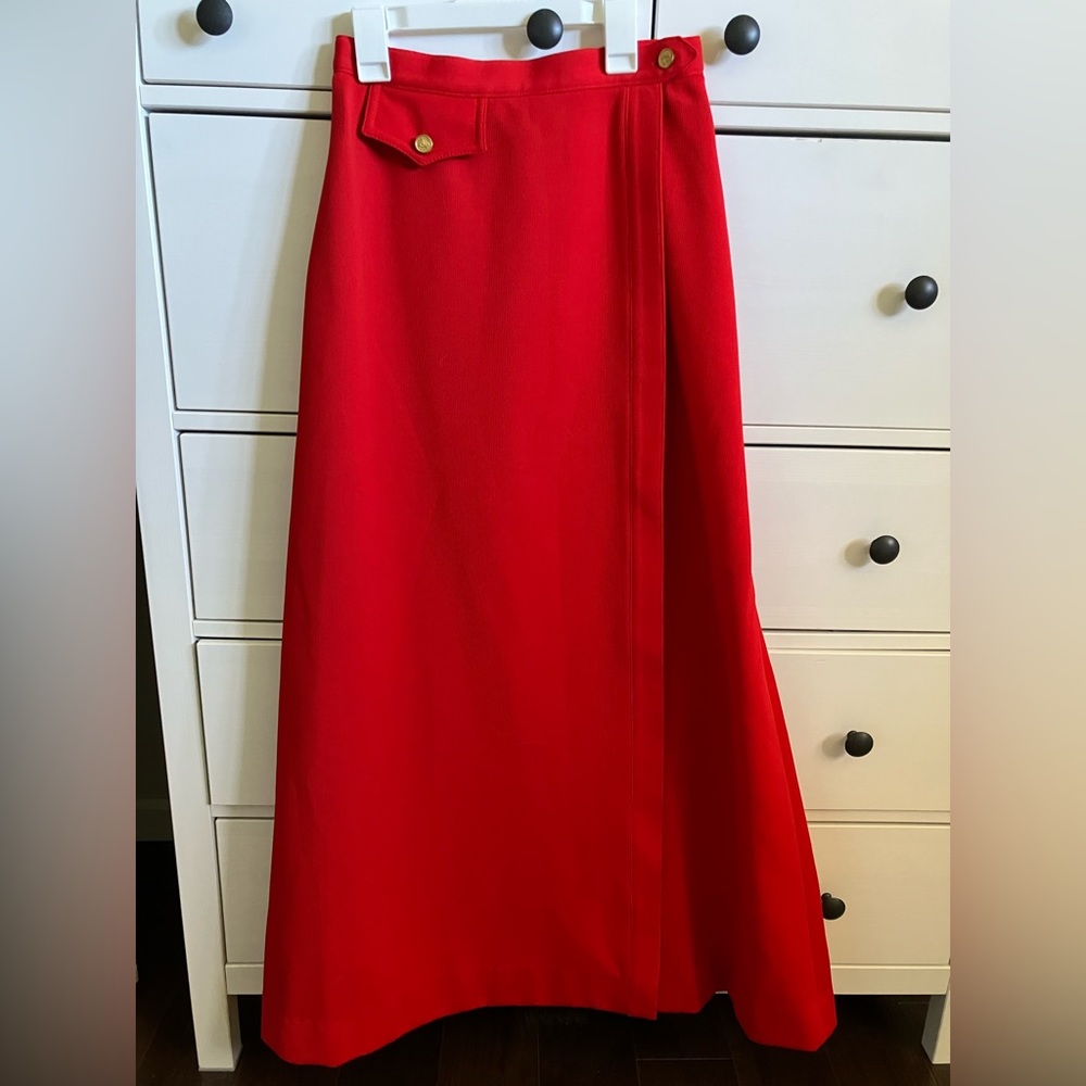 1970s James Kenrob Red Skirt